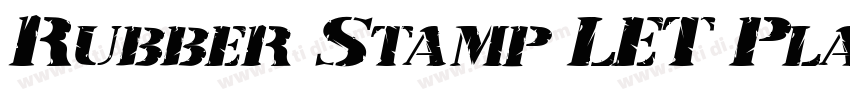 Rubber Stamp LET Pla字体转换